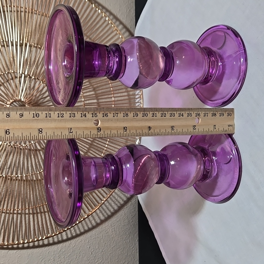 Franco Vetrerie E Cristallerie Pair Of Candle Holders. - Picture 3 of 7